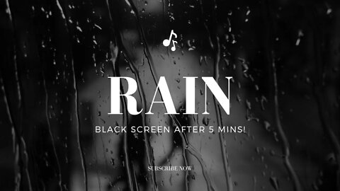 7 HOURS OF URBAN RAIN SOUNDS - Black Screen 5 Minutes In