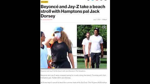 Jay-Z, Beyoncé, and Jack Dorsey, CEO, Twitter make "big deals" while hanging out in the Hamptons