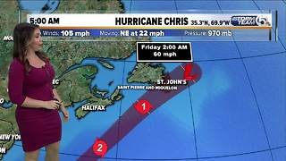 Hurricane Chris creating rip currents along U.S. east coast