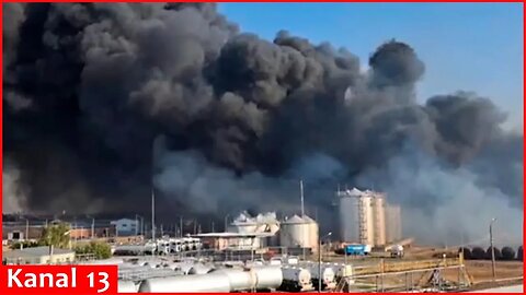 Fuel storage catches fire in strong blaze in Russia’s Rostov region