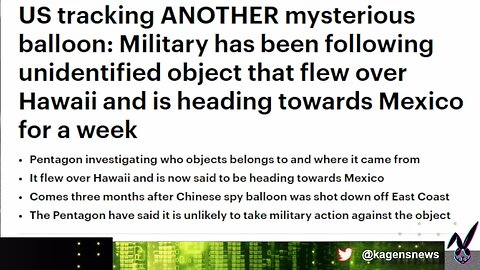 #breakingnews US tracking ANOTHER mysterious balloon heading towards Mexico