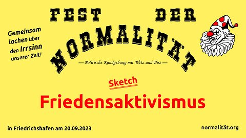 Sketch: Friedensaktivismus - aufgeführt in Friedrichshafen am 20.09.2023