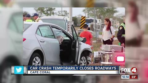 Car Crash Temporarily Closes Roadways