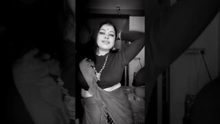 Saree in black and white #meradilyepukareaaja #saree #shorts