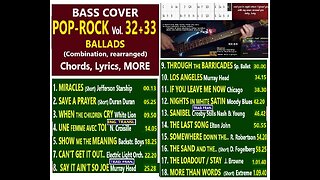 Bass cover POP ROCK Vol. 32-33 BALLADS _ Chords, Lyrics, MORE