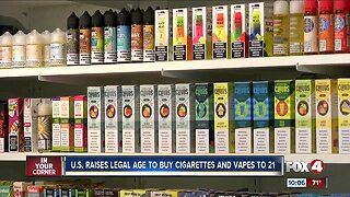 U.S. raises legal age to buy cigarettes and vapes to 21