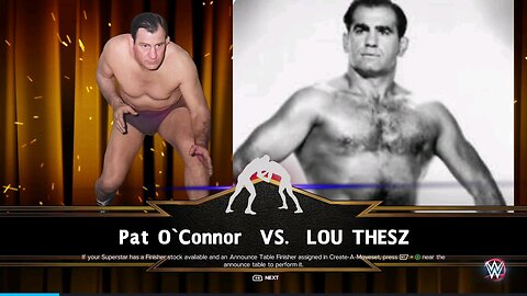 WWE 2k23 Pat O'Connor vs Lou Thesz