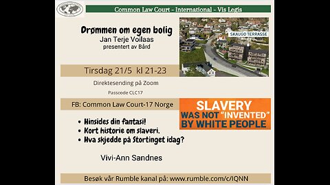 21..5.24: Drømmen om egen bolig, slaveri m-m. V. Bård Hesvik