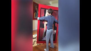 Crazy Boy Dances with a Picture