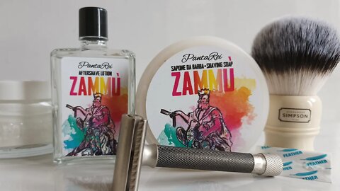 Panta Rei Zammu' soap and after-shave first time use, Feather on Parker Variant combination.