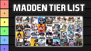 My Madden Tier List