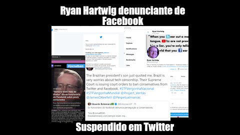 Conta de Ryan Hartwig Suspensa--denunciante de Facebook