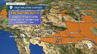 Fire Weather Watch goes into effect Sunday