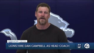 Lions hire Dan Campbell as head coach