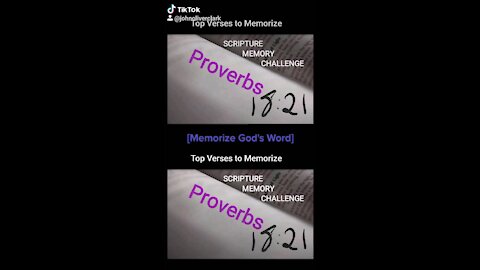 Top Verses To Memorize, Proverbs 18:21