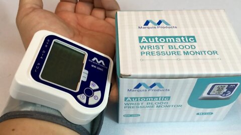 Automatic, portable, wrist cuff, digital blood pressure monitor by Marquis for home and personal use