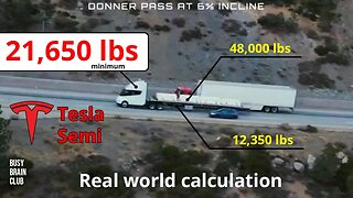 Tesla Semi WEIGHT - Real world Calculation - It's super HEAVY!