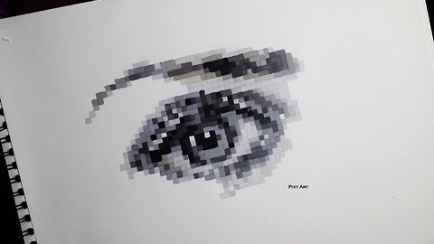 How to draw a realistic eye in pixel format