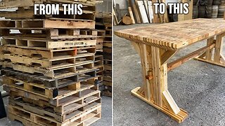 Building a Dining Table Entirely out of Pallet Wood