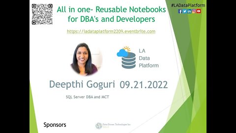 SEP 2022 - All in one- Reusable Notebooks for DBAs and Developers by Deepthi Goguri (@dbanuggets)