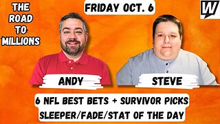 6 NFL Best Bets + Survivor Picks & NFL Tips/Predictions Sleeper/Fade/Stat of the Day