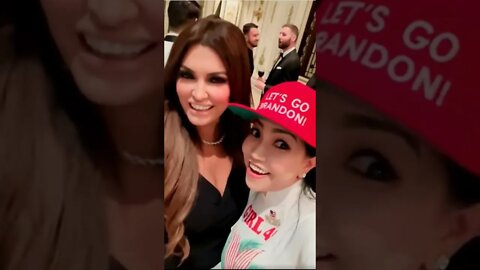 MAR-A-LAGO - Kimberly Guilfoyle let’s go Brandon with VFAF's Trang - 11/10-22