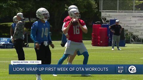 Campbell impressed with Goff's progress at Lions OTAs