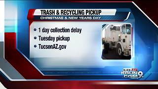 Delayed trash pickup during holidays