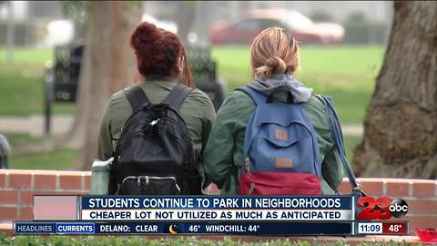 Bakersfield College students continue parking in neighborhoods despite parking changes