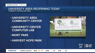 Harvest Hope Park and other University Area CDC facilities reopen August 10 | The Rebound Tampa Bay