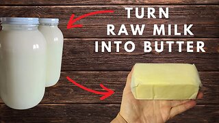 Fresh Homemade Butter from Raw Cow Milk
