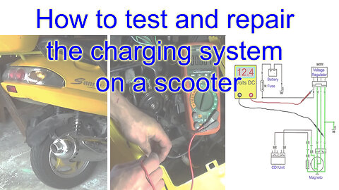 How to test and repair the charging system on a scooter