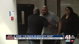 Ricky Kidd, wrongfully convicted for 23 years, takes in new freedoms
