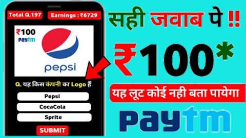🔴 New Earning App 2021 Today ₹1000 Free PayTM Cash | 💥 10 Ans : ₹1000 | Paytm Cash Earning Apps