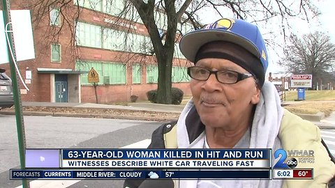 63-year-old woman killed during hit and run crash in Northeast Baltimore