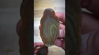 Beautiful details inside cut agate stone!