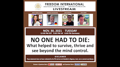 No One Had to Die: What helped to survive, thrive and see beyond the mind control.