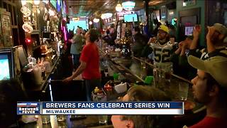 Milwaukee Brewers fans pack downtown bars and restaurants to watch the team win
