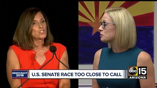 U.S. Senate race between McSally and Sinema too close to call