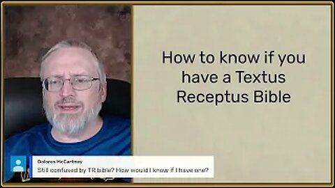 Q&A How to know if you have a Textus Receptus Bible