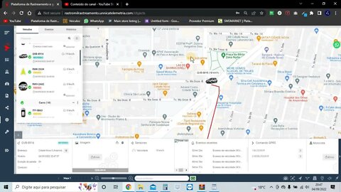 Acompanhamento em tempo real dos veiculos dentro da plataforma da Unnica Telemetria