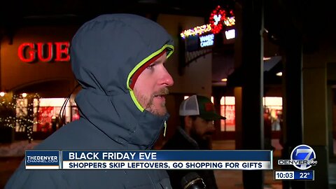 Hundreds of shoppers flock to the outlets in Castle Rock on Thanksgiving Day