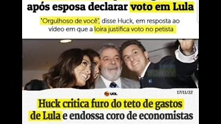 Luciano Huck se arrependeu da Angélica votarem lula