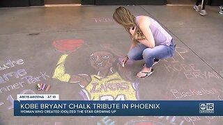 Kobe Bryant chalk tribute in Scottsdale