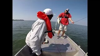 Crappie fishing, jigging for crappie, crappie on jigs with a boat guest.