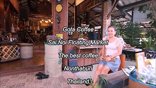 Gota Coffee at Sai Noi Floating market in Nonthaburi, Thailand
