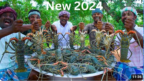 2024 BIG LOBSTER 50 KG Lobster Fry Cooking and Eating In Village,Lobster Recipes with Indian Masala