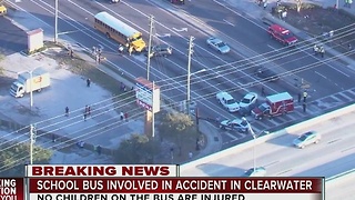 School bus involved in accident in Clearwater