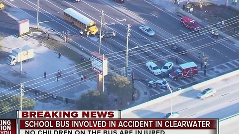 School bus involved in accident in Clearwater