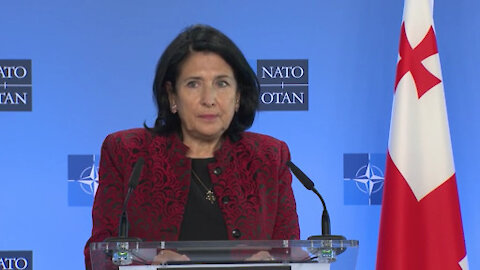 Joint press point by the NATO Secretary General and the President of Georgia